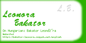 leonora bakator business card